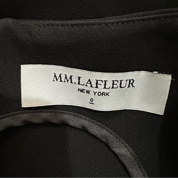 MM LaFleur The Sarah Dress Black Minimalist Sheath Size 0 Workwear Career Office - Picture 12 of 14